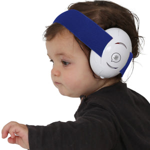Baby wearing the Noise Reduction Baby Headphones