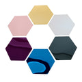 Honeycomb Mirrors - Set of 6 in colors Dark purple, silver, gold, light blue, black, pink