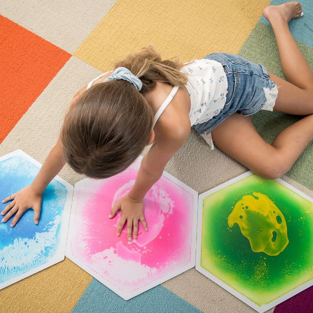 Honeycomb Gel Floor Tiles - Set of 4