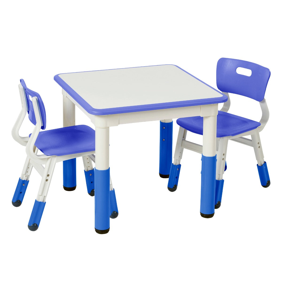 Adjustable Kids Table and Chairs 3-Piece Blue