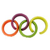 Textured Bangle Bracelets in Colors: Green and orange or purple and yellow