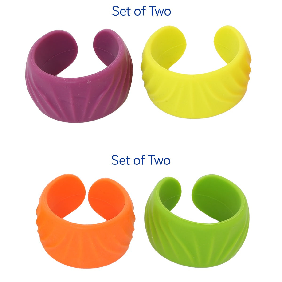 Textured Bangle Bracelets - Set of 2