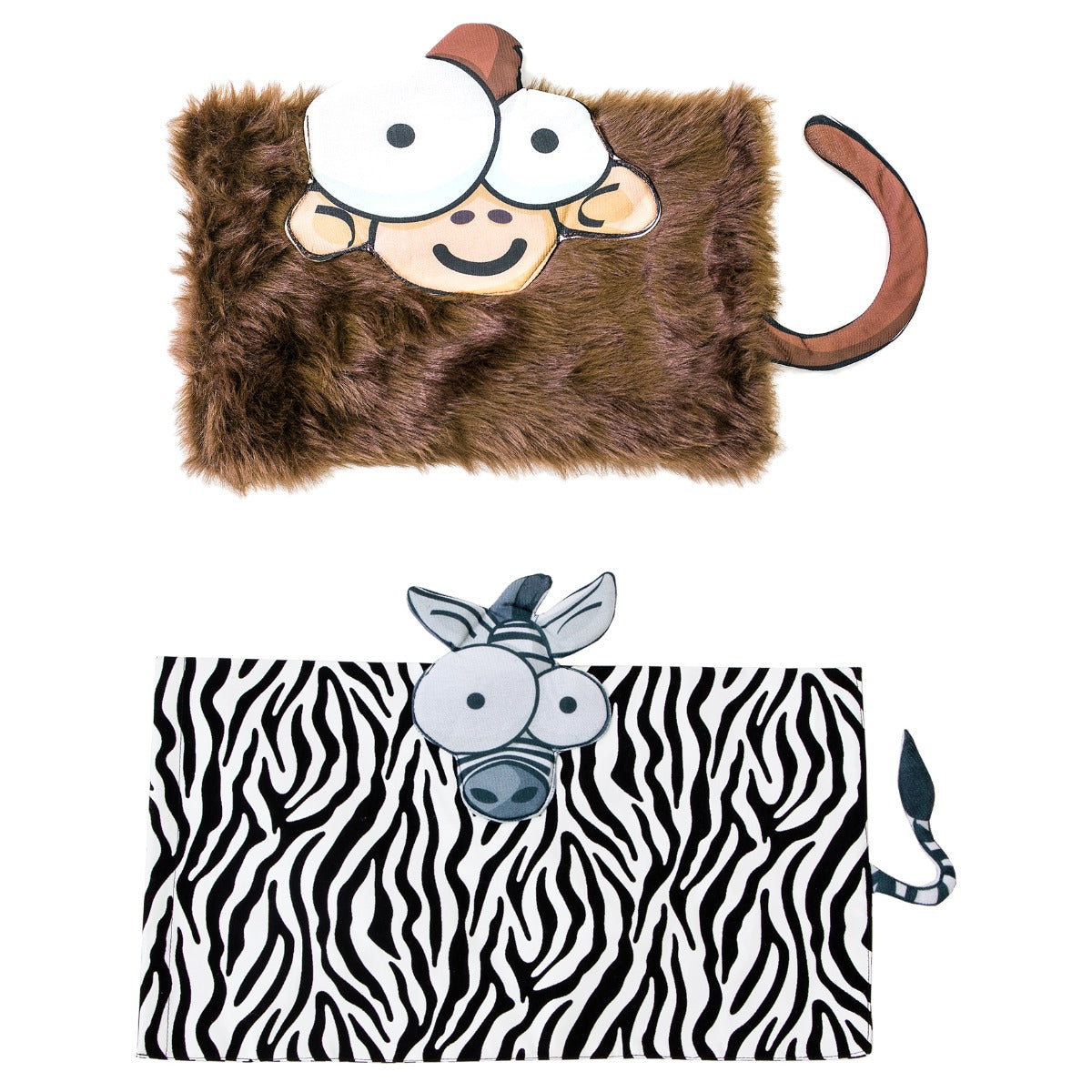 Monkey and Zebra Animal Lap Pads