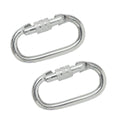 Set of two Silver Oval Carabiners