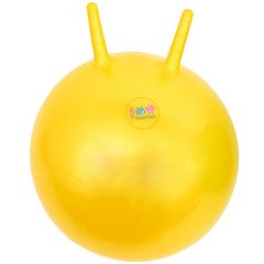 inflated Yellow Hopper Ball with handles