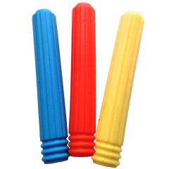 blue, red and yellow textured Pencil Toppers 