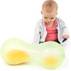 Baby playing with the sensory Rumble Roller