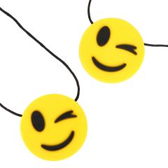 Winking Emoji Chewy Necklaces - Set of 2