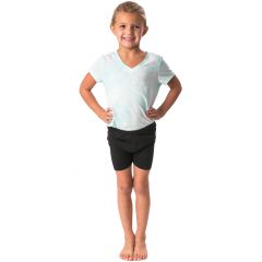 Girl smiling while wearing the Black Sensory Compression Shorts