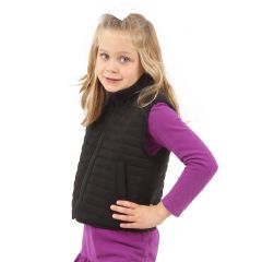 Girl smiling while wearing the black Zip-Up Weighted Vest