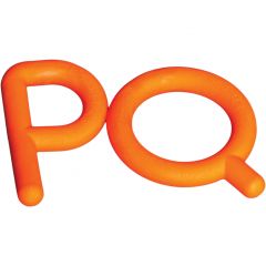 Orange Chewable Letters P and Q 