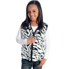Weighted Faux Fur Vest - Zebra