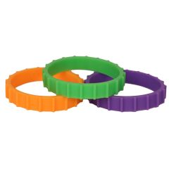 Chewy Straps - Set of 3 in Colors: Purple, green and orange