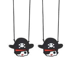Pirate Chewy Necklace - Set of 2 in colors: Black, red and white