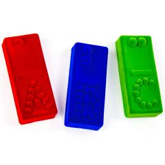 red,blue and green Braille Alphabet Tiles 