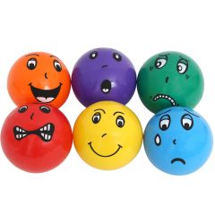 Emotion Balls in Colors: Red, yellow, orange, green, blue and purple