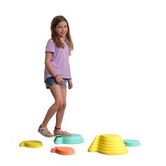 Girl using the Balance Stepping Stones