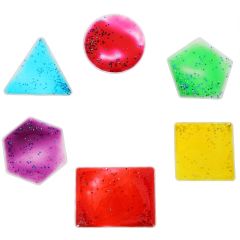 6 multicolored Sensory Gel Shapes 