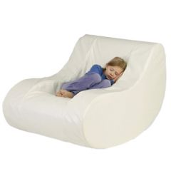 girl sleeping on the white Therapy Rocker