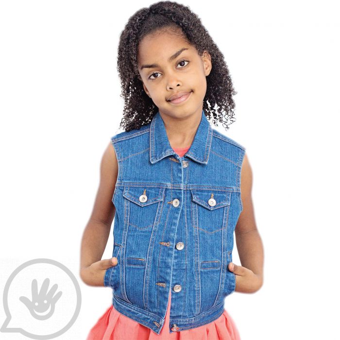 Weights Included Fun and Function's Stretch Denim Weighted Vest for Kids 