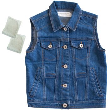 Fun and Function's Denim Weighted Vest for Kids Size Medium Weights Included 