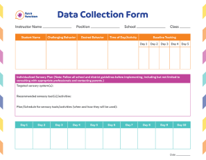 Behavior Data Collection Form